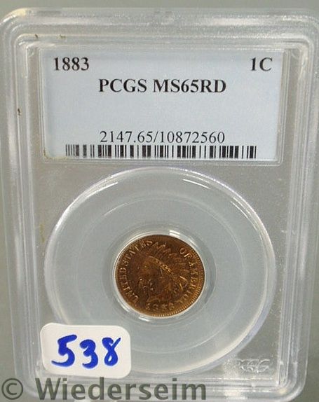 1883 Indian Head Penny PCGS 65