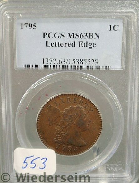 1795 Large cent PCGS 63