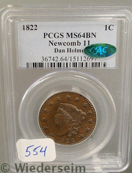 1822 Large cent PCGS 64