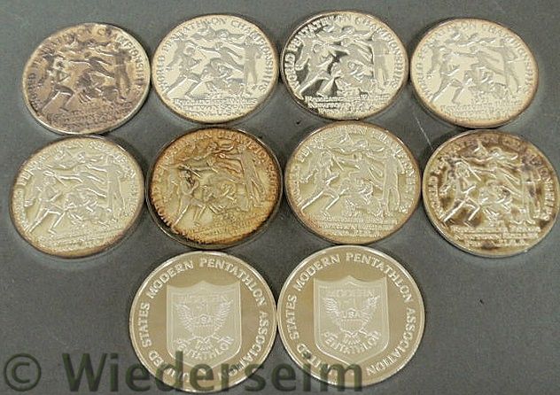 Ten pieces Franklin Mint 1971 Foxcatcher 1576bd