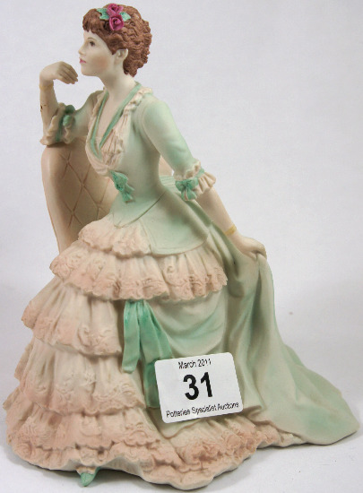 Coalport Figure Victoria Gardens 18cm