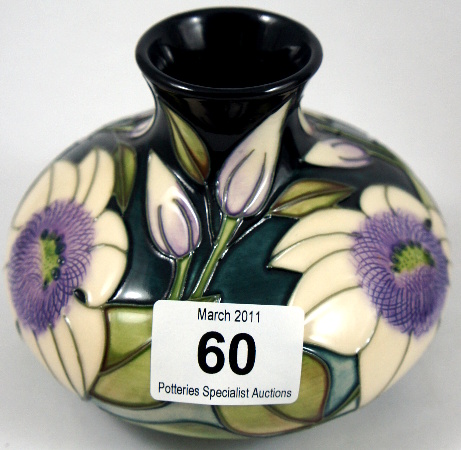 Moorcroft vase decorated with purple