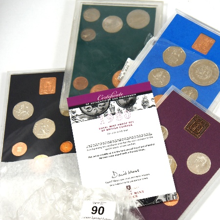 4 Royal Mint Proof Sets of Various 15771f