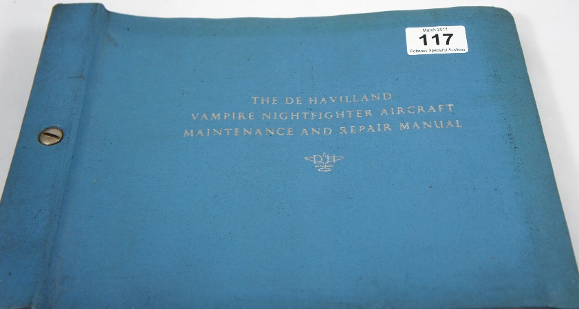 Vintage De havilland vampire night 157739