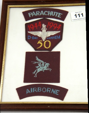 A framed set of 4 1944 1994 Parachute 157734