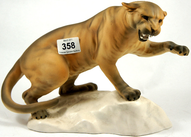 Beswick Model of a Puma on Rock style