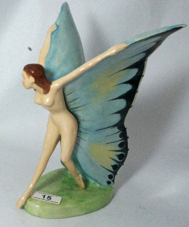 Carltonware Figure Blue Butterfly Garden