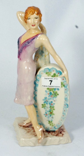 A Carltonware prototype colourway figure