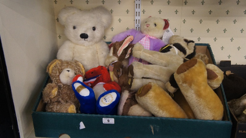 A collection of Merrythorght Teddy bears