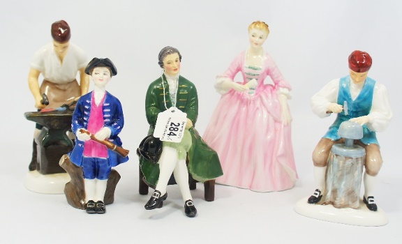 Royal Doulton figures from the Williamsburg