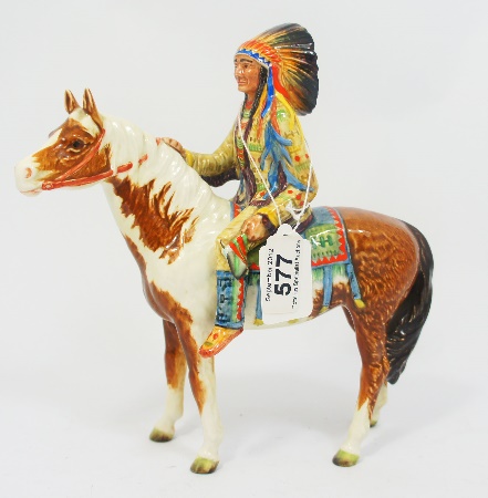 Beswick Indian on Skewbald Horse 157a50