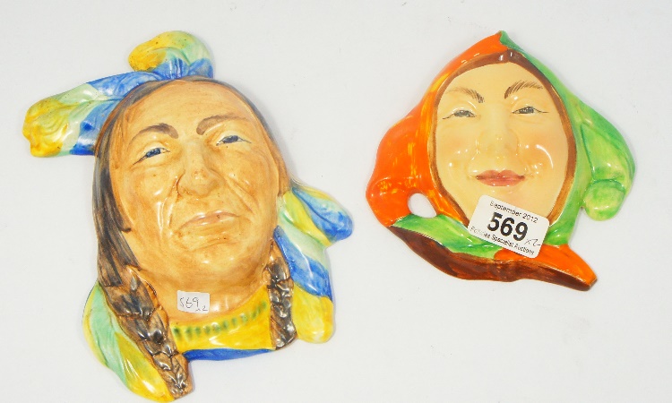 A Beswick Wall Pocket Indian 157a48