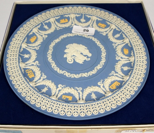 Wedgwood three coloured Trophy Plate