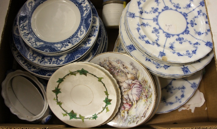 A collection of various pottery to include