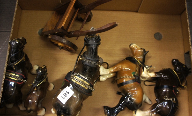 A collection of 5 Melba Ware Horses 157d80