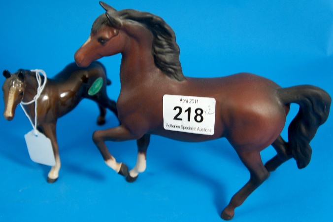 Beswick Prancing Arab in Brown 157d97