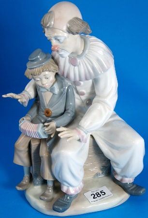 Large Nao Lladro Figure of a Clown