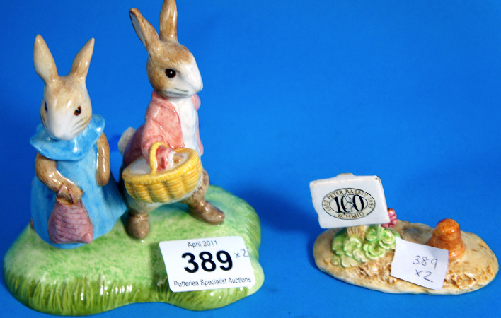 Beswick Flopsy and Benjamin Bunny