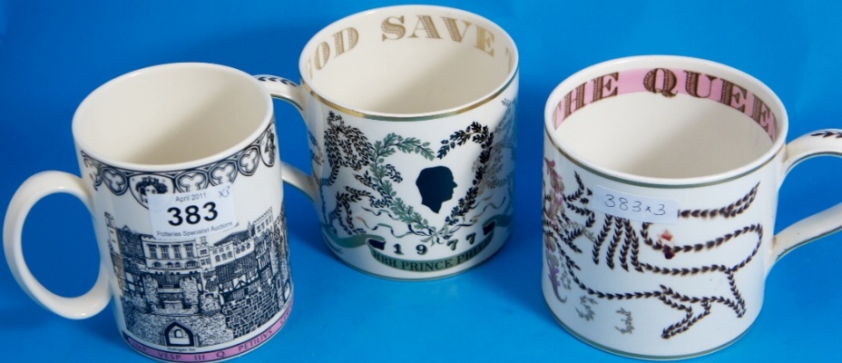 Wedgwood 2 Large Commemorative Mugs