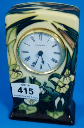 Moorcroft Mantle Clock decorated with