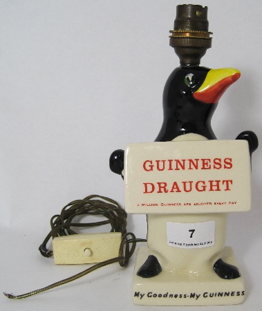 Carltonware Guinness Penguin Lamp 157e4f