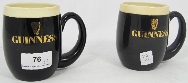 Pair of Carltonware Guinness Mugs