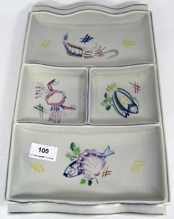 Poole Pottery Tray Decorated with 157e96