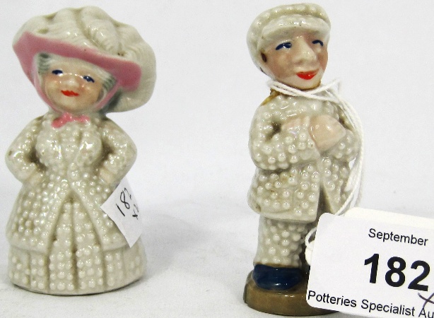 Wade Miniature Pearly King and Queen.