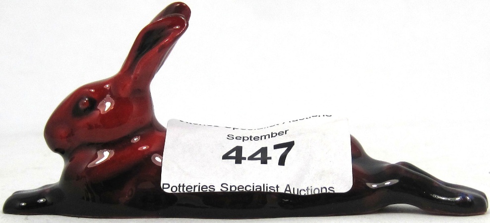 Royal Doulton Small Flambe Hare Lying