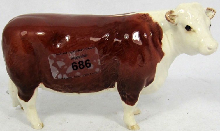 Rare Beswick Polled Hereford Cow 15805a