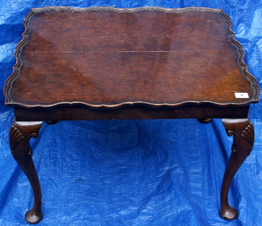 Burr Walnut Queen Anne Style Table 1580b5