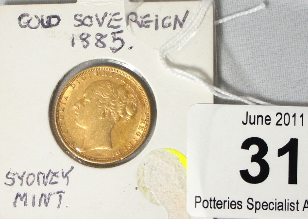 1885 Gold Full Sovereign 1580cb