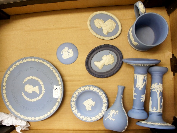 A collection of Wedgwood Blue Jasper