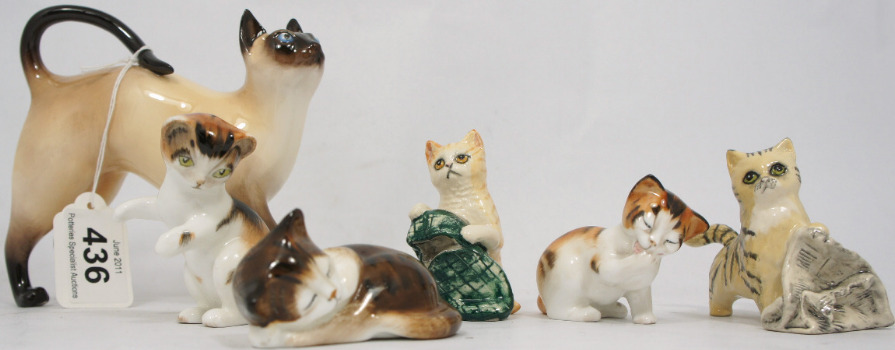 A Collection of Royal Doulton Cats comprising