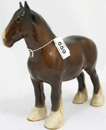 Beswick Shire Mare 818 in Brown Gloss