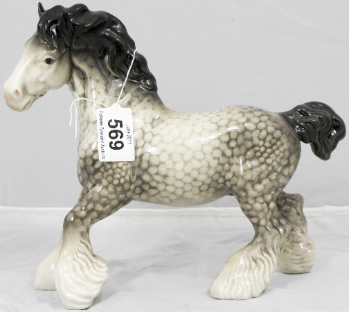 Beswick Rocking Horse Grey Cantering 158274