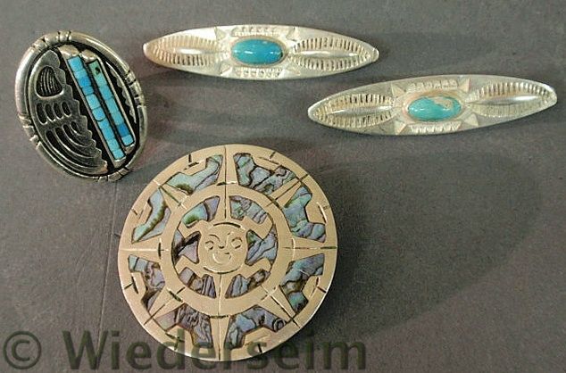 Two Mexican silver and turquoise 1582a8