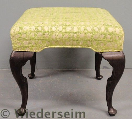 Queen Anne style mahogany footstool 1582d3