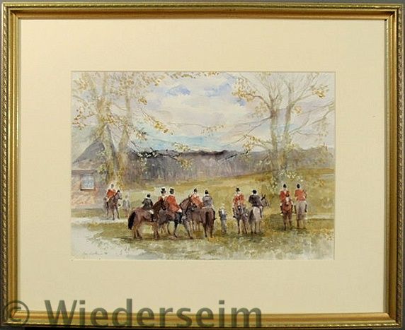 Framed and matted watercolor painting 1582e2