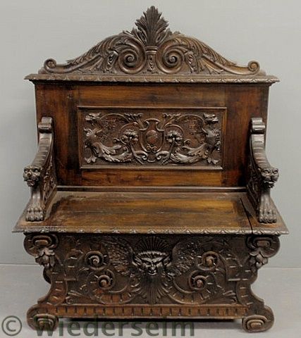 English style carved wood hall 1582ef