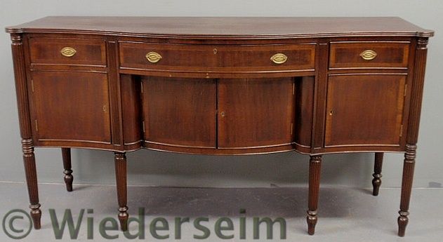 Sheraton style mahogany serpentine 15830a