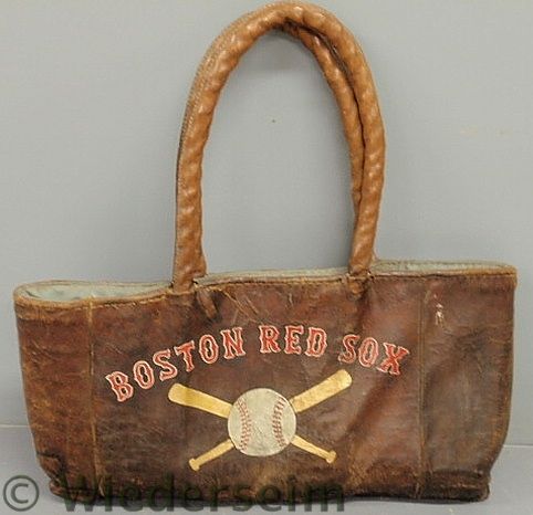Leather Boston Red Sox satchel c.1900