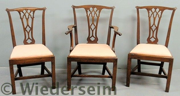 Three English Chippendale mahogany 158314