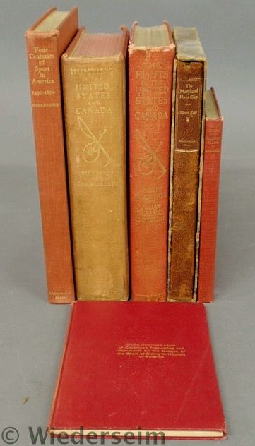 Six foxhunting and sporting books  158337