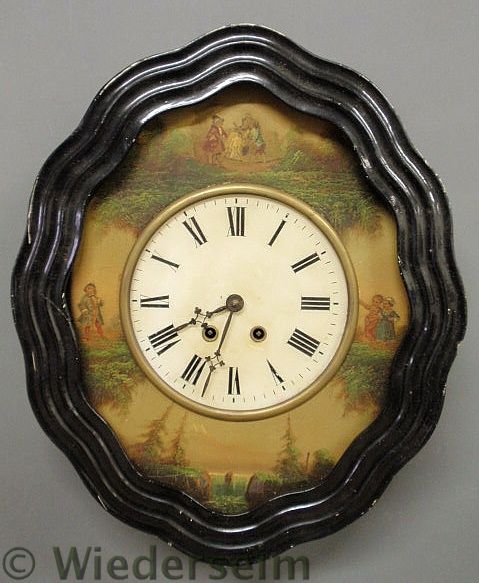 French wall clock late 19th c. with