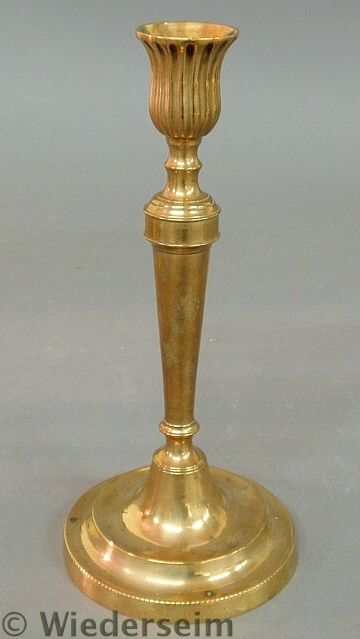 French brass candlestick c.1790