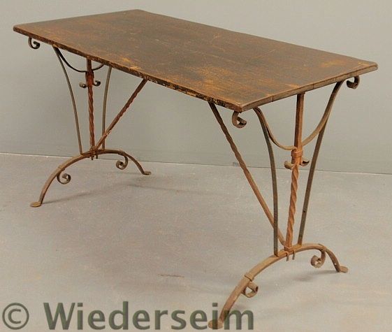 Wrought iron table base in the 1583b8