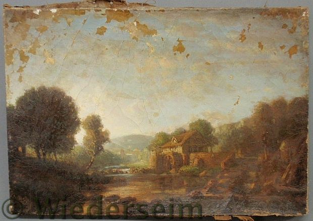 Continental oil on canvas landscape 1583c2