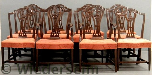 Set of twelve Chippendale style