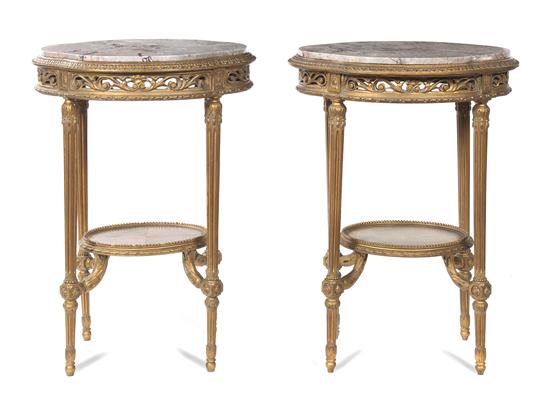 A Pair of Louis XVI Style Giltwood